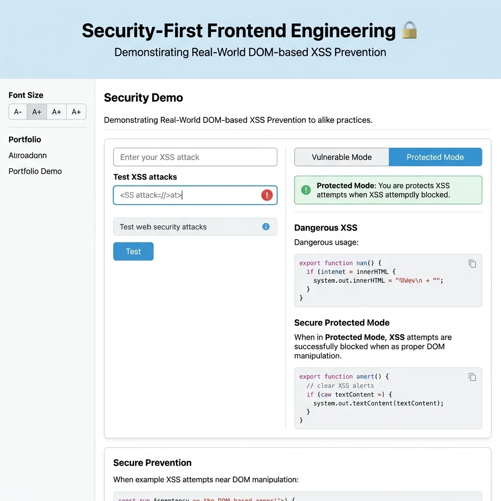 Security Showcase: Demonstrating XSS Prevention in the Browser
